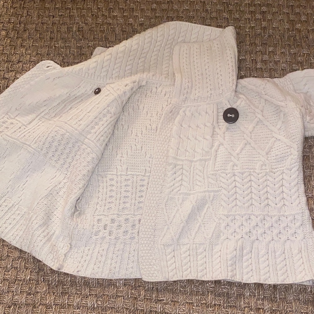Carraigdonn Made In Ireland Knit Women’s Cream 100% Merino Wool Sweater sz M - Picture 15 of 15